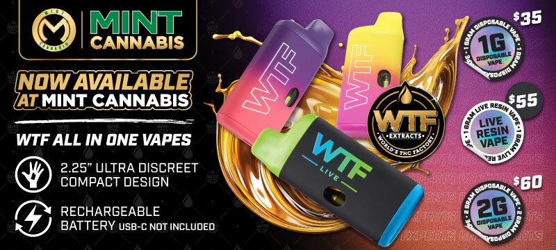 WTF All-in-One Vapes now available at Mint Cannabis