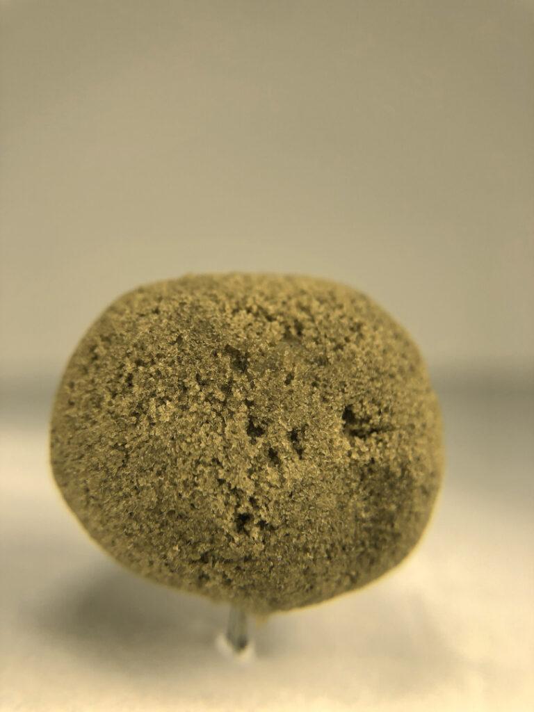 Close-up view of a moon rock showing detailed texture